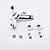  Sprinkle® - par LightInTheBox - contemporain en laiton massif finition chromée robinet de baignoire