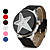  Women's Star Style PU Leather Analog Quartz Wrist Watch (Assorted Colors)