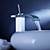  Contemporary Waterfall Bathroom Sink Faucet with Glass Spout and Pop up Waste