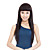  Capless Mono Top Natural Look Long Black Straight Human Hair Wig
