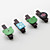  Cartoon Pattern Mini Black Wooden Clamp (Random Color)