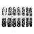  dot patroon 14 tips nail art stickers