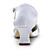  Satin Chunky Heel Square Toe With Ruffles Wedding Bridal Shoes (More Colors)
