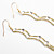  Wave Pattern Crystal Pendant Earrings (Assorted Colors)