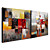  Hand-painted Abstract Oil Painting with Stretched Frame - Set of 2