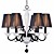  Elegant Metal Chandeliers with 6 Lights with White Ceramic Pillar