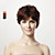  sin tapa 100% peluca de cabello humano peluca corta el pelo lacio 5 colores a elegir