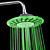  7 Colors Changing LED Chrome Contemporary Shower Faucet Head of 8 inch