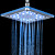 7 Colors Changing LED Shower Faucet Head of 8 inch---Chrome Finish