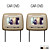  7 tommer LCD skærm Nakkestøtte DVD afspiller med indbygget højttaler, CD, DVD, Game (1 Pair)