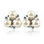  Marvelous 18K Gold Plated Pearl Triangle Earrings(More Colors)