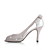  cuero superior tacón de aguja peep toe con diamantes de imitación / zapatos de moda bowknot en el talón