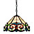  Contemporary Tiffany Pendant Lights with 2 Lights in Glass Shade Brown Fringe