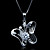  Fine Jewelry Lovely Zircon Butterfly Sterling Silver Necklace