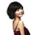  Capless 100% Human Hair Short Curly Black Wig