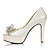  Elegant Leather Stiletto Heel Peep Toe/Pumps With Bowknot Wedding/Party Shoes