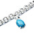  Elegant Fashion Jewelry Imitation Gem Stone Charm Multi Rings Chain Silver Plate Bracelet