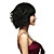 Capless 100% Human Hair Short Curly Black Wig