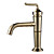  Country Single Handle Brass Bathroom Sink Faucet Ti-PVD Finish