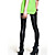 Imitation Leather Mesh Spliced Leggings