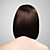  rendas frente preto curto de seda peruca de cabelo 100% humano direto
