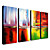  Met de hand geschilderde abstracte olieverf met gestrekte frame - set van 4