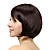  Capless Short Brown Straight 100% Human Hair Wigs
