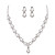  avorio perla due pezzi elegante collana calo signore e gioielli orecchini set (38 cm)