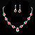  Elegant Alloy With Rhinestone Women's Jewelry Set Including Necklace, Earrings