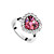  Fashion Platinum Plated Heart Design Crystal Ring(More Colors)