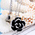  Gorgeous Rose 18K Gold smykker sett med Rhinestone Inkludert ring, halskjede (Flere farger)