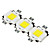  DIY 10W 800-900LM 6000-6500K Natural White Light Square Integrated LED Module (9-11V, 3-Pack)