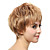  Capless korte Blond Straight synthetische pruiken