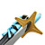 cosplay zwaard geïnspireerd door bleekmiddel 10e divisie Captain Toshiro Hitsugaya hyorinmaru (blauw ver.)
