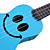  Smile - (Blue) Plywood Basswood Soprano Ukulele with Gig Bag and Picks