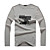  Men's Round Collar Cotton Long Shorts T-shirt (Gray)