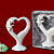  Starfish & Seashells Ceramic Heart Wedding Cake Topper