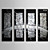  met de hand geschilderd abstract olieverfschilderij met gestrekte frame - set van 4