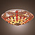  Tiffany stil flush mount med 3 lys - dragonfly mønstret