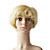  Capless 8 Inch Natural Curly 100% Indian Remy Hair Wig