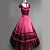  Short Sleeve Floor-length Red Satin Victorian Gothic Lolita  Dress