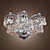  Contemporáneas de pared de cristal con 6 luces LED Lights cromado