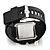  Orologio digitale, meccanico, da uomo, con cinturino in gomma - Nero