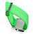  Orologio LED sportivo, unisex, con quadrante quadrato, cinturino in silicone - Verde