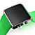  Orologio LED sportivo, unisex, con quadrante quadrato, cinturino in silicone - Verde