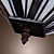  Tiffany Style Inverted Pyramid shaped Stained Glass Pendant Light with 2 Lights