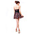  ZHI YUAN Strapless Gather Floral Print Swing Dress(Excl.Belt)(More Colors)