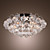  krystal semi flush mount med 3 lys