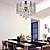  Stainless Steel 5-Light Pendant Light with Luxury Crystal Drops