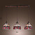  40W Modern Glass Pendant Light in Round Brown Bubble Design